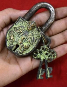 Christian Spiritual Figure Design Brass Padlock Hardware Safety Door Lock GK 520 - Picture 1 of 5