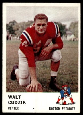 1961 Fleer Walt Cudzik Boston Patriots #182 - Image 1 of 2