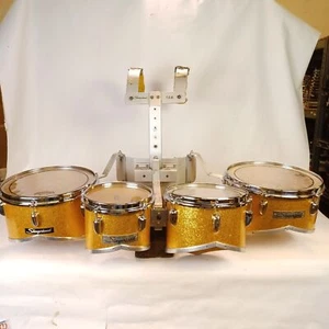 Slingerland 12,8,10,13" Marching Quad-Tom Drums Vintage 70s + Carrier Mount Harness - Bild 1 von 24