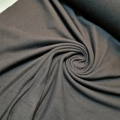 Brown Viscose Jersey Material Waffle Dress Craft Costume Quilting Fabric 58" - Image 1 of 4