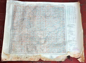 1943 CARTA MILITARE della 2^GM di MACERATA - Istituto Geografico Militare  - Foto 1 di 12