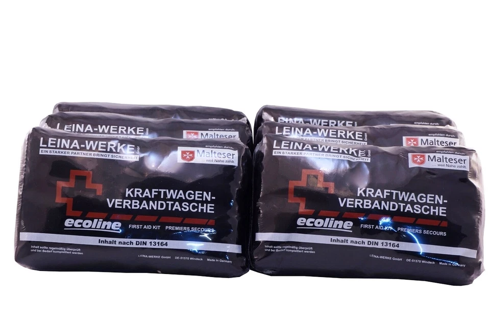 Scatola di medicazione Leina 6x borsa di medicazione auto DIN 13164 con maschera VD⌛11-2029