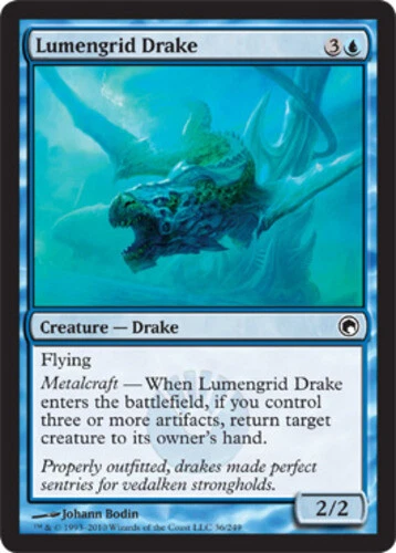 Lumengrid Drake Light Play, English Magic the Gathering MTG Scars of Mirrodin - Image 1 of 1