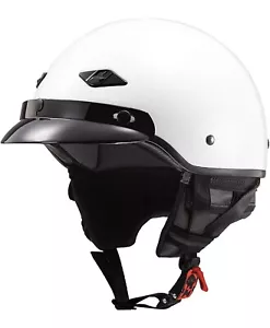 LS2 Helmets Bagger Motorcycle Half Helmet Gloss White Size Medium New Open Box - Picture 1 of 18