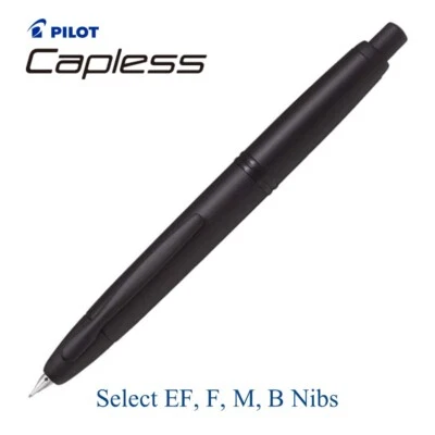 Pluma Estilográfica Pilot Namiki SIN TAPA Negro Mate EF, F, M, B Plumín (FC-18SR-BM)  Foto 1 de 3
