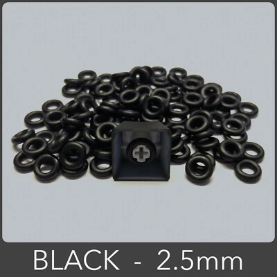 110pcs Black 2.5mm O-Ring Keycap Damper for Cherry MX Mechanical Keyboard Switch - Image 1 of 4