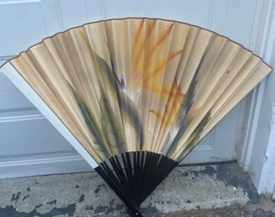 Vintage Thailand Hand-Painted Wall Art Fan  - Image 1 of 3