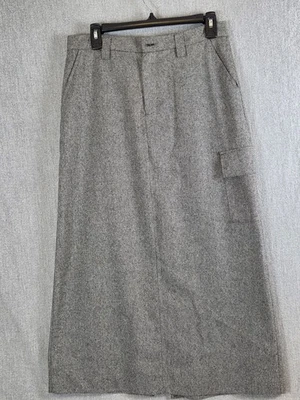 Gap Womens 6 Maxi Cargo Wool Blend Skirt Retro Office Career Old Money Gray Y2K - Image 1 of 4