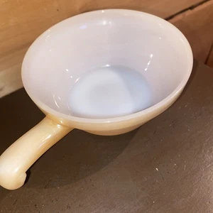 Vtg Fire King Oven Ware Peach Lustre Soup Bowl W/Handle Serving Dish 5” Round - Picture 1 of 9
