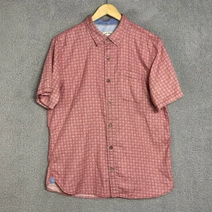 Fat Face Mens Shirt Pink Floral Short Sleeve 100% Cotton UK L - Picture 1 of 7