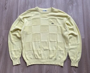 Suéter tejido amarillo Lacoste vintage años 90 - Imagen 1 de 11