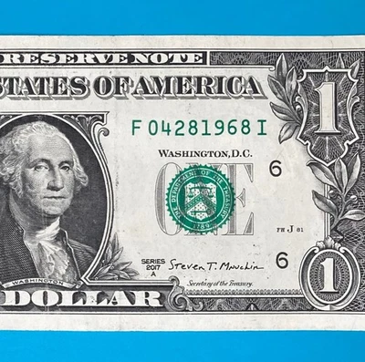 April 28, 1968 (F 04281968 I) BIRTHDAY Note $1 One Dollar Bill - Image 1 of 4