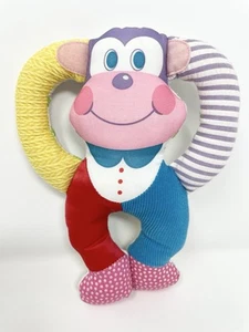 Playskool Monkey Rattle Plush Touch Ems Texture Vintage 1986 Baby Toy 5335 8” - Picture 1 of 15