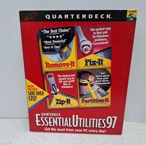 Quarterdeck 4-1 Software REMOVE-IT FIX-IT ZIP-IT PARTITION-IT / VTG 1997 Windows - Afbeelding 1 van 12