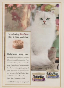 1997 Purina Fancy Feast Cat Food - Persian Sits - "Filet & Pate"- Print Ad Photo - Picture 1 of 1
