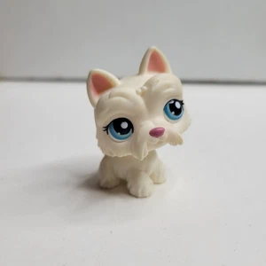 Littlest Pet Shop #1598 Perro Scottie Terrier Blanco Crema con Ojos Azules LPS - Imagen 1 de 4