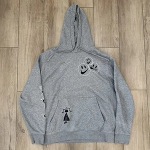Nike Go The Extra Smile Gray Pullover Hoodie Adult Large Gold Swoosh Sportswear - Picture 1 of 5