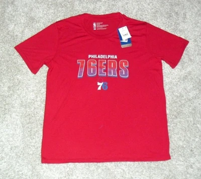 Philadelphia 76ers Womens Short Sleeve Red T-Shirt Top Sz. Medium New Nba - Image 1 of 3