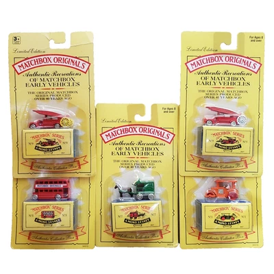 Matchbox Originals Road Roller London Bus Leche Flotador Camión de Bomberos Lote de 5 Foto 1 de 4