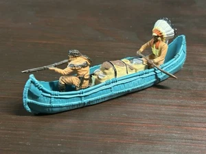 Canoa de colección Britains Herald Trapper - 54 mm - plástico - soldados de juguete - años 70 - Imagen 1 de 3