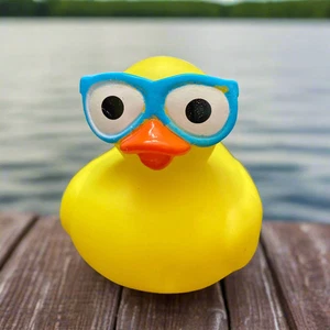 Big Blue Glasses Rubber Duck Ducking Jeeps Cruise Ducks - Fast US Shipping - Picture 1 of 3