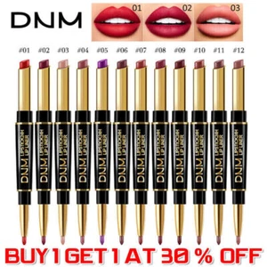 12 Color Waterproof Dual Pencil Lipstick Pen Matte Lip Liner Long Lasting Make : - Picture 1 of 25