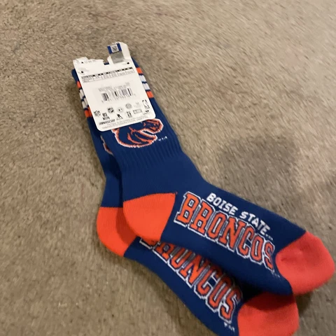 Boise State Socks Size Medium 6-10 NEW! Cover