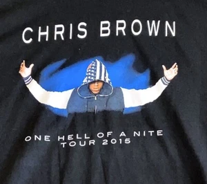 Chris Brown T Shirt Rap T Shirt Hip Hop T Shirt Mens Large Concert T Shirt - Picture 1 of 4