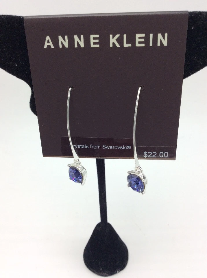 PENDIENTES ANNE KLEIN CRISTAL ENHEBRADOR PIEDRA PÚRPURA AK88a Foto 1 de 1