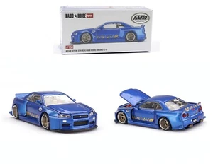 Mini GT x Kaido House Nissan GT-R R34 Kaido Works V2 Aero Shinjuku V2 Azul 1:64 - Imagen 1 de 3