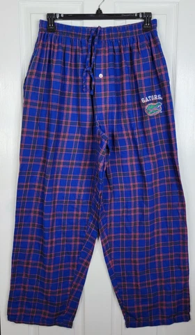 Mens Florida Gators Pajama Bottoms Sleepwear Plaid Flannel Size 2XL (30-32Wx31L) Cover