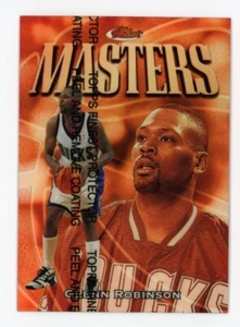 Topps Finest Glenn Robinson 1997-98 con refractor de revestimiento 177 Milwaukee Bucks bonito - Imagen 1 de 2