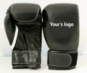 New Custom Made Leather Boxing Gloves Any " Reg " Logo or Name - Picture 1 of 5