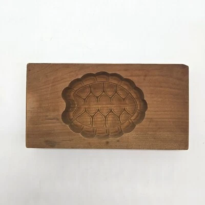 Molde para pasteles KASHIGATA japonés vintage - "Cáscara de tortuga" madera tallada a mano MOA388 Foto 1 de 4