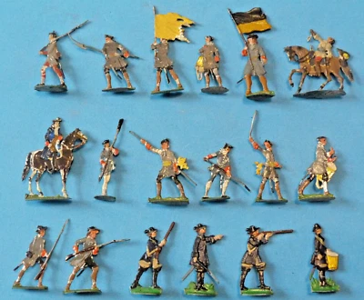Plats d'étain - Zinnfiguren - Flat Tin : 18 soldats époque Louis XIV - Photo 1/2