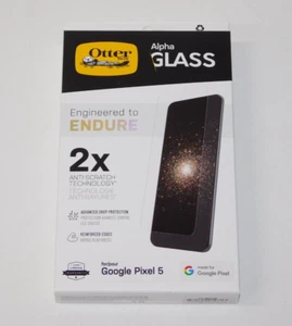 New OtterBox Alpha Glass Google Pixel 5 Phone Display Screen Protector 77-65748 - Picture 1 of 3