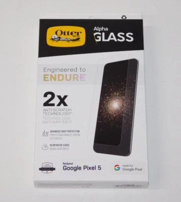 New OtterBox Alpha Glass Google Pixel 5 Phone Display Screen Protector 77-65748 - Image 1 of 3