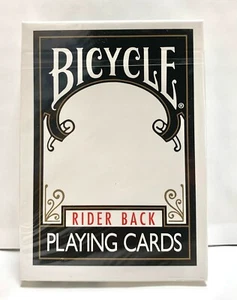 Bicycle Playing Cards Rider Back Black without Emblem design / Trump / Rare - Picture 1 of 2