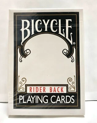 Bicycle Playing Cards Rider Back Black without Emblem design / Trump / Rare - Image 1 of 2