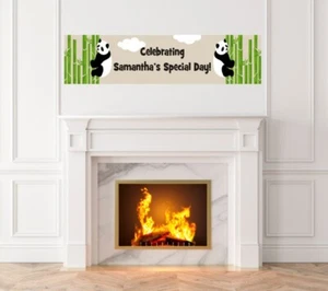 Panda - Baby Shower Printed Banner - Indoor Outdoor Panda Banner - Picture 1 of 1