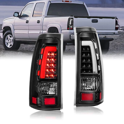 Pair LED Tail Lights For Chevy Silverado GMC Sierra 1500 2500 HD 3500 Rear Lamps - Image 1 of 4
