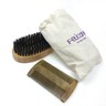 Felicare Natural Boar Bristle Beard Brush and Pearwood Comb Set for Men