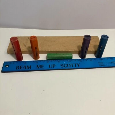 Sesame Street Farm Set -Assorted Multi-Color Wooden Blocks / Posts - Partial Set - Image 1 of 4