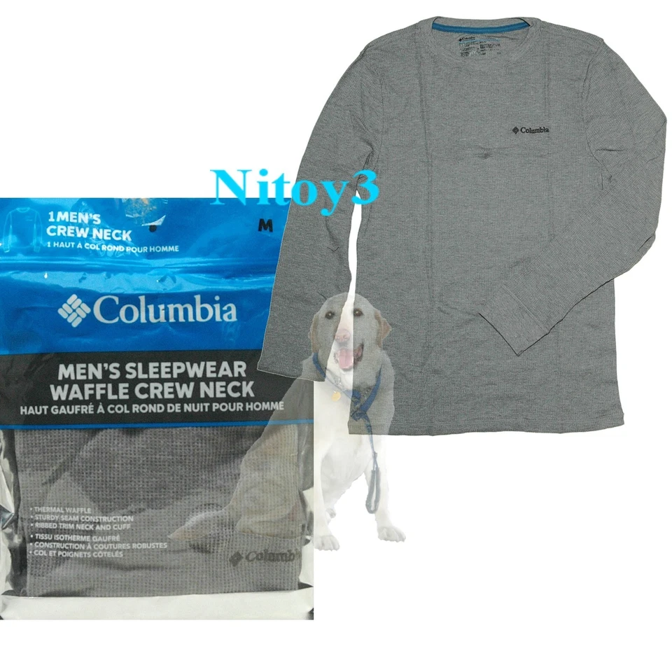 Columbia Sleepwear Waffle Long Sleeve Crew Neck-Men Medium(chest): 38-40" - Image 1 of 1