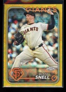 Blake Snell 2024 Topps Chrome Gold Logofractor /50 - Picture 1 of 2