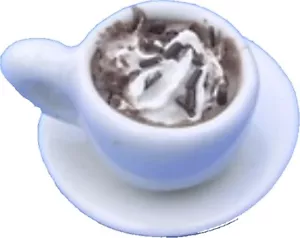 Hot Chocolate w/Whipped Cream Dollhouse Miniature - Bright Delights #F309 - Picture 1 of 2