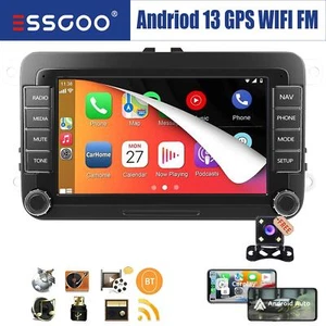 Autoradio 2DIN Android 13 Carplay GPS RDS WiFi CAM Per VW GOLF 5 6 Polo 6R Caddy - Foto 1 di 15