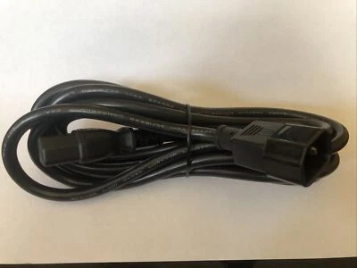 1.8m Power Extension Cable IEC Kettle Male to Female UPS Lead C13 - C14 Black - Image 1 of 3