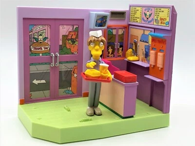 Playmates The Simpsons WOS Krusty Burger Playset com figura adolescente com rosto espinha - Imagem 1 de 4