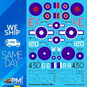 Techmod 72035 1/72 Grumman Hellcat I 1944-1945 aircraft wet decal WWII - Picture 1 of 7